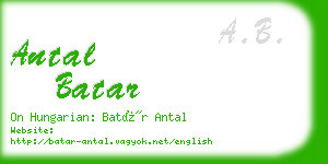 antal batar business card